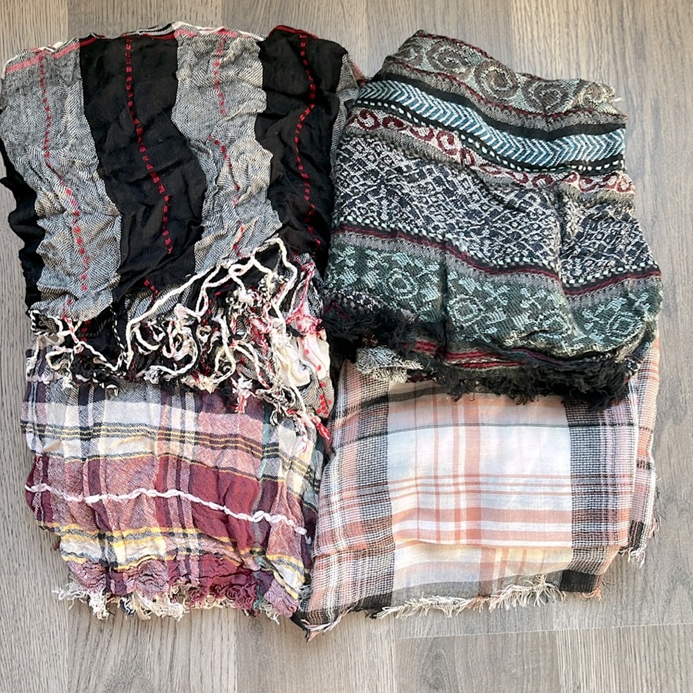 Lot of 4 Maurice’s Light-Weight Scarves